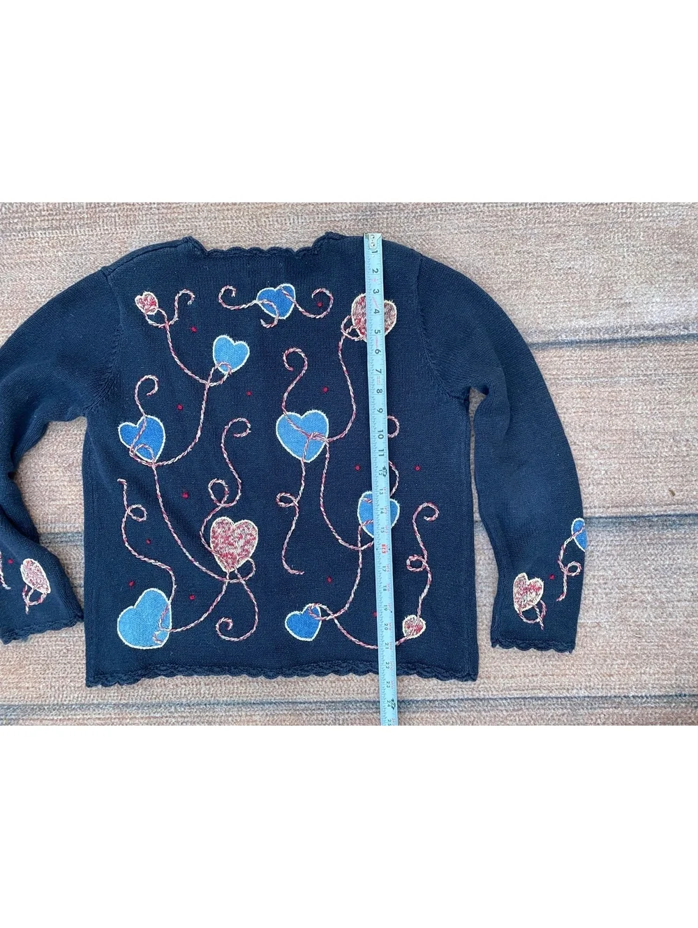 VTG Y2K Cottagecore embroidered whimsical twee grandmacore teacher sweater L